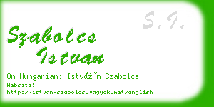 szabolcs istvan business card